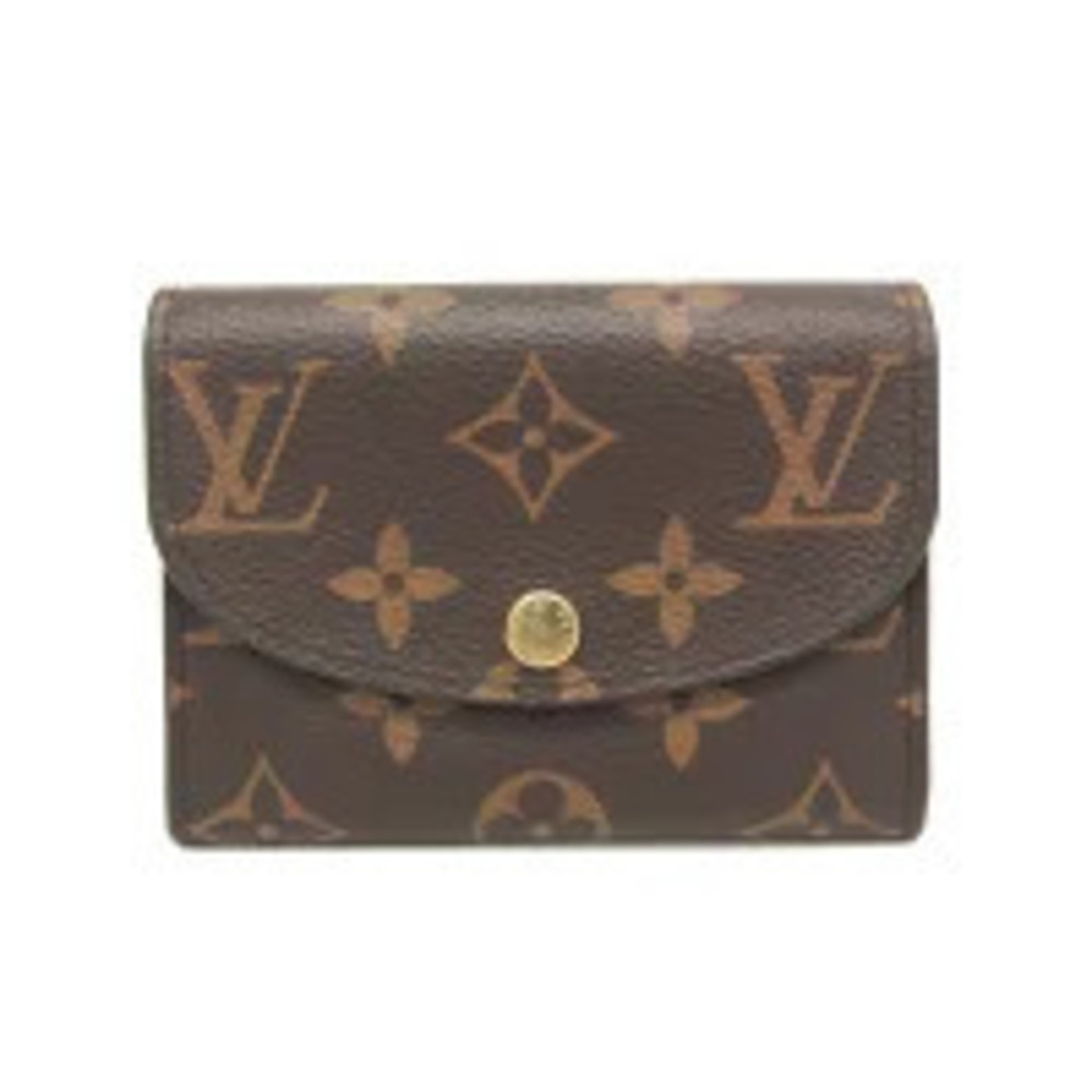 Louis Vuitton Monogram Coin Purse Rosalie Coin Canvas Leather Rose Pink Brown